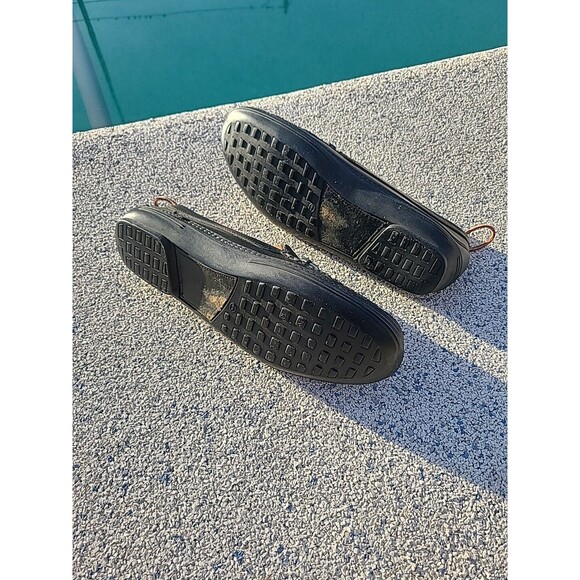 Tuttle Black Leather Driver Shoe sz 9.5 Mens Casual Preppy Italian Handmade main image 5